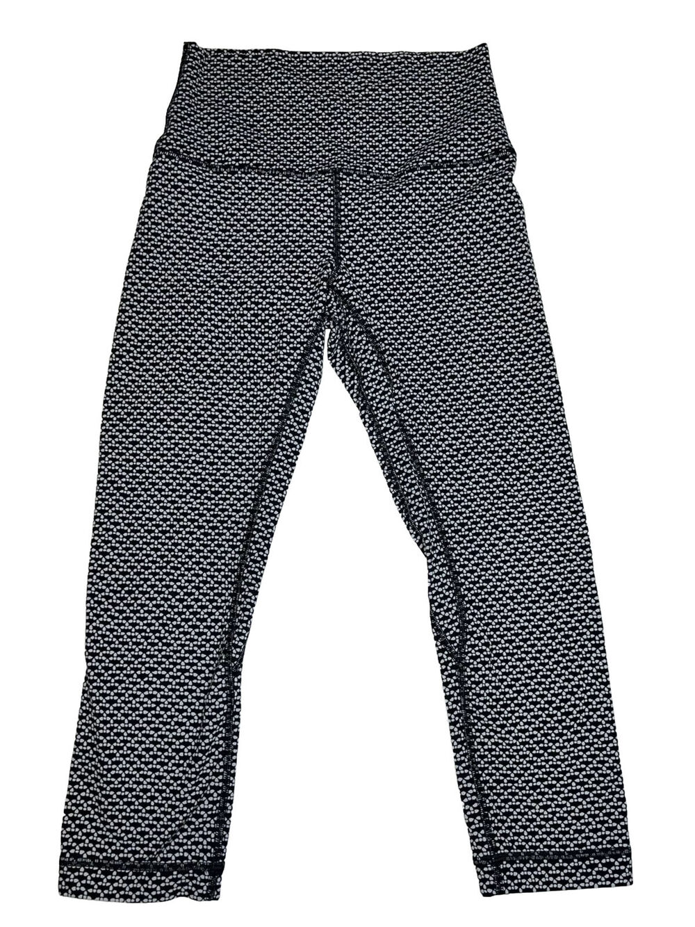 Lululemon Pants Womens Size 4 Black White Geometric Pattern 21” Inseam Cropped
